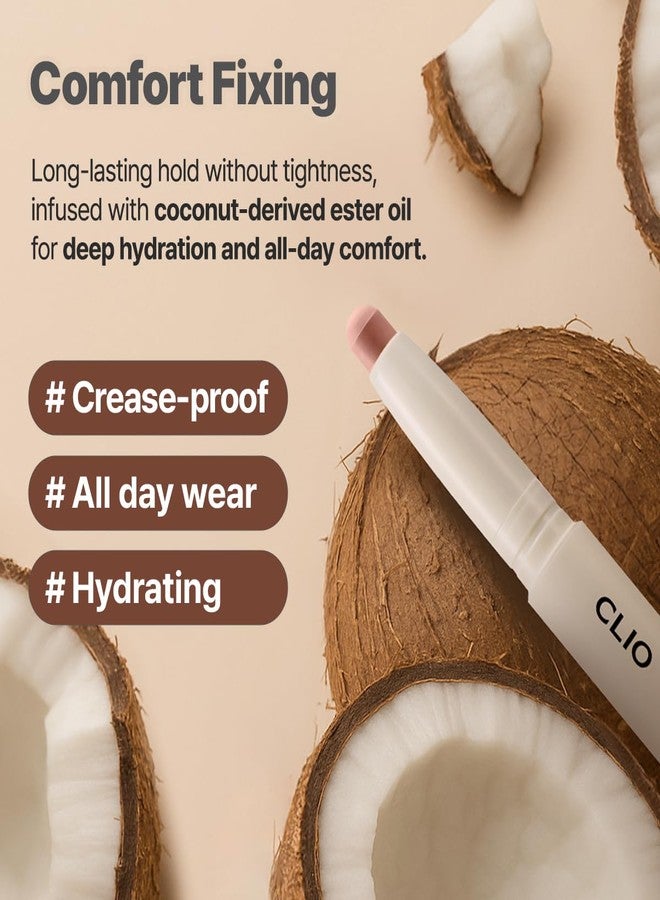CLIO PROFESSIONAL CLIO Soft Blending Eyeshadow Stick - Long Lasting, Matte, Shimmer & Glitter Finishes, Built-in Brush for Easy Blending, Coconut-Derived Ester Oil Infused (M201 CASHMERE MUTE) - Image 5